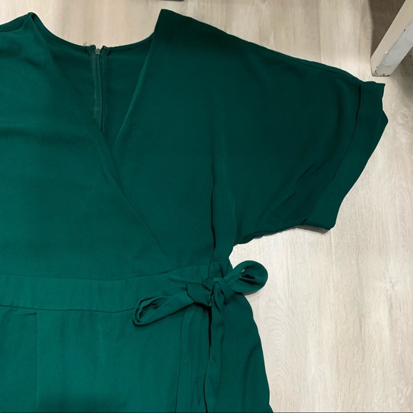 Forever 21 Emerald Dark Green Jumpsuit Sz L - Picture 8 of 10
